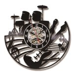Horloge murale - jormftte - guitare musicale - 12 pouces - design moderne - led
