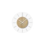 Horloge murale - ams - 9660 - design contemporain - verre minéral - chêne sonoma Horloge murale - ams - 9660 - design contemporain - verre minéral - chêne sonoma