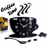 Horloge murale - modernclock - coffe3dblack - effet 3d - 12 couleurs - noir