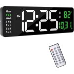 Horloge - pendule horloge murale numérique led 406 cm - grand écran - avec télécommande - grand écran ... Horloge - pendule horloge murale numérique led 406 cm - grand écran - avec télécommande - grand écran ...