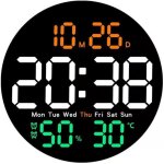 Horloge - pendule - horloge numerique 10 inch pour cuisine salon polyvalent thermohygromtre horloge