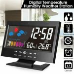 Horloge - pendule - horloge numerique - pour cuisine salon chambres thermo hygromtre horloge mto led ...