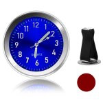 Horloge ronde de voiturehorloge lumineuse � quartz mini horloge voiture tableau de bord avec clip grille ...