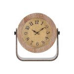 Horloge sur pied en bois brun et m�tal 235x7x24 cm