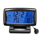 Horloge de temprature de voiturehorloge numrique led avec rtro - clairage tableau de bord de temprature ...