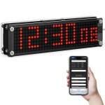 Horloge wifi led avec ntp modes personnalisables synchronisation manuellegadget bureau parfait
