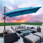 Parasol 3x3 parasol de patio d�port� ext�rieur r�glable en 5 hauteurs imperm�able et anti - uv parfait ...