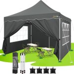 Hoteel tonnelle pliante 3x3 imperméable avec 4 parois latérales installation facile barnum pliant gris ... Hoteel tonnelle pliante 3x3 imperméable avec 4 parois latérales installation facile barnum pliant gris ...