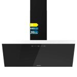 Hotte aspirante - bolero - flux dt 906500 - verre noir - 90 cm - 650 m3 / h