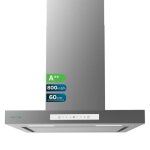 Hotte aspirante - cecotec - bolero flux tt 608000 - slim glass white - 60 cm - a + +