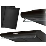 Hotte aspirante sous meuble - berdsen - be - 10a - noire - 50 cm - led