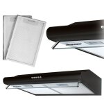 Hotte aspirante sous meuble - berdsen - be - 10a - 50 cm - noire - 205 m� / h - 61 db - �clairage led ...