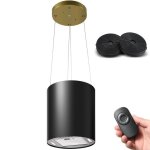 Hotte lot centrale 700 m  / h 35 cm - hotte aspirante 3 vitesses - hotte suspendue recyclage - noir ...