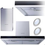 Hotte chemin�e en inox - janshop - 60 cm - �clairage led - 3 vitesses - filtre � graisse aluminium