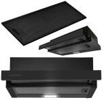 Hotte de cuisine tlescopique - berdsen - bt - 238 - 50 cm - noire