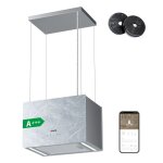 Hotte ilot a + + + app contrle 700m3 / h booster 4 vitesses avec filtre au charbon hotte  recyclage ...
