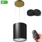 Hotte �lot centrale 700 m � / h 35 cm - hotte aspirante 3 vitesses - hotte suspendue recyclage - noir ...