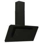 Hotte murale - helloshop26 - 90 cm - acier inoxydable - verre tremp� noir - 3 vitesses