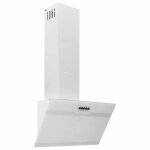 Hotte murale - jill - 60 cm - blanc - acier et verre tremp� - d�bit dair 297 m� / h - lampe led 15 w ...