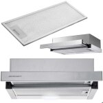 Hotte tlescopique 50cm inox bt - 233