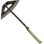 Houe creuse tout en acier durcie � main - houe de plantation de jardin r�teau de d�sherbage tenu dans ...