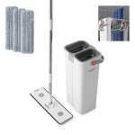 Housevac ? balai plat 40 cm avec seau  double compartiment 3 tampons microfibres tte rotative 360 ...