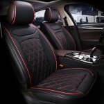 Housses 1 + 1 couvre sièges avant voiture cuir noir deluxe citroën c3 c4 picasso ds3 Housses 1 + 1 couvre sièges avant voiture cuir noir deluxe citroën c3 c4 picasso ds3