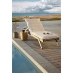 Housse de bain de soleil 70 x 190 cm na�a �cume - polypropyl�ne beige anti - uv d�perlante