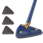 Housse de balai triangulaire extensible � 360 degr�s pour nettoyage � domicile mains libres - bleu 3 ...
