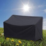 Housse de banc de jardin tanche 3 places anti - uv 210d oxford 162x66x89 cm noir.