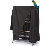 Housse de cage  oiseaux impermable et anti - uv carre  roulettes pour oiseaux et perroquets (88 x ...
