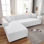 Housse de canap dangle couverture de canap 3 2 4 place noir - gris - blanc extensible (revtement de ...