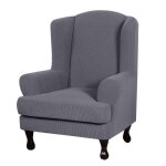 Housse de canap� / chaise � oreilles moderne en polyester extensible ensemble de deux pi�ces pour fauteuil ...