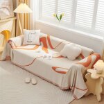 Housse de canap en chenille multifonctionnel jete de canape plaid canape plaid pour canap 180 * 130cm ...
