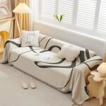 Housse de canap en chenille multifonctionnel jete de canape plaid canape plaid pour canap 180 x 300cm ...