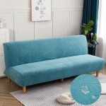Housse de canapé clic - clac jacquard extensible imperméable universelle sans accoudoirs bleu clair 160 ... Housse de canapé clic - clac jacquard extensible imperméable universelle sans accoudoirs bleu clair 160 ...