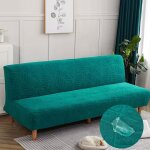Housse de canapé clic - clac jacquard extensible imperméable universelle sans accoudoirsturquoise 160 ... Housse de canapé clic - clac jacquard extensible imperméable universelle sans accoudoirsturquoise 160 ...