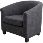 Housse de canapé jacquard feuille housse de protection pour fauteuil de club - très extensible - amovible ... Housse de canapé jacquard feuille housse de protection pour fauteuil de club - très extensible - amovible ...