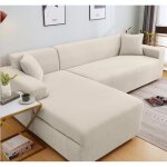 Housse de canap de protection 3 + 2 places en l dangle en polyester pour meubles de maison douce luxueuse ...