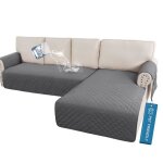 Housse de canapé quilté longueur 240cm gris avec anti - glisseréversible et imperméablefacile dentretienpour ... Housse de canapé quilté longueur 240cm gris avec anti - glisseréversible et imperméablefacile dentretienpour ...