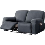 Housse canap relax 2 places antidrapante avec poches protection fauteuil pour chat chien enfant extensible ...