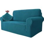 Housse de canap� 2 places - zeaicos - vert bleu - imperm�able - extensible - d�houssable