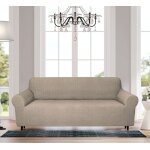 Housse de canap� - super stretch - taupe - extensible - non d�houssable - design contemporain