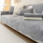 Housse de canap� - aucuneary - 70 x 180 cm - velours - antid�rapante - gris