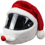Housse de casque moto peluche de no�l couvre - casque de moto en peluche universel chapeau de no�l du ...