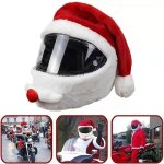 Housse de casque de moto p�re no�l housse de casque avec bonnet de p�re no�l d�corations amusantes pour ...