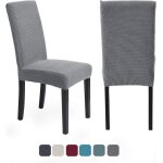 Housses de chaise lot de 4 housses de chaise housse de protection extensible en peluche pour chaises ...