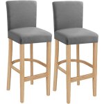 Housses de chaise de bar lavables extensibles et amovibles pour chaises de salle manger et tabourets ...