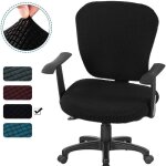 Housse de chaise de bureau - gigicial - extensible - lavable - noir - design moderne Housse de chaise de bureau - gigicial - extensible - lavable - noir - design moderne