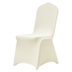 Housse de chaise - duoku - 100 pi�ces - �lasthanne extensible - blanc ivoire - salle � manger